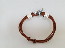 Load image into Gallery viewer, Leather Honey Bee Bracelet